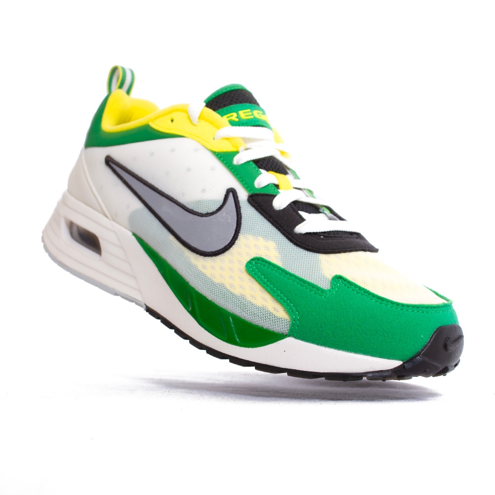 Classic Oregon O, Nike, Green, Shoe, Accessories, Unisex, Air Max, Solo, Metallic Silver, Running, Low top, 778272